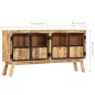 vidaXL Sideboard Braun und Schwarz 160×30×80 cm Raues Mango-Massivholz vidaXL Sideboard Braun und Schwarz 160×30×80 cm Raues Mango-Massivholz