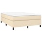 vidaXL Boxspringbett mit Matratze Creme 140x200 cm Stoff vidaXL Boxspringbett mit Matratze Creme 140x200 cm Stoff