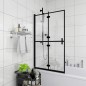 vidaXL Faltbare Duschkabine ESG Schwarz 80x140 cm vidaXL Faltbare Duschkabine ESG Schwarz 80x140 cm