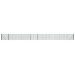 vidaXL Maschendrahtzaun mit Bodenhülsen Grün 1,8x25 m