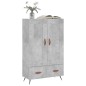 vidaXL Highboard Betongrau 69,5x31x115 cm Holzwerkstoff vidaXL Highboard Betongrau 69,5x31x115 cm Holzwerkstoff