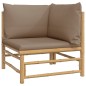 vidaXL 6-tlg. Garten-Lounge-Set mit Kissen Taupe Bambus vidaXL 6-tlg. Garten-Lounge-Set mit Kissen Taupe Bambus