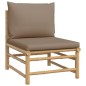 vidaXL 6-tlg. Garten-Lounge-Set mit Kissen Taupe Bambus vidaXL 6-tlg. Garten-Lounge-Set mit Kissen Taupe Bambus