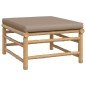 vidaXL 6-tlg. Garten-Lounge-Set mit Kissen Taupe Bambus vidaXL 6-tlg. Garten-Lounge-Set mit Kissen Taupe Bambus