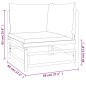 vidaXL 6-tlg. Garten-Lounge-Set mit Kissen Taupe Bambus vidaXL 6-tlg. Garten-Lounge-Set mit Kissen Taupe Bambus