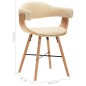 vidaXL Esszimmerstühle 4 Stk. Cremeweiß Kunstleder und Bugholz vidaXL Esszimmerstühle 4 Stk. Cremeweiß Kunstleder und Bugholz