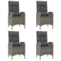 vidaXL 7-tlg. Garten-Essgruppe mit Kissen Grau Poly Rattan vidaXL 7-tlg. Garten-Essgruppe mit Kissen Grau Poly Rattan