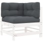 vidaXL 5-tlg. Garten-Lounge-Set mit Kissen Weiß Massivholz vidaXL 5-tlg. Garten-Lounge-Set mit Kissen Weiß Massivholz