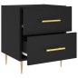vidaXL Nachttisch Schwarz 40x35x47,5 cm Holzwerkstoff vidaXL Nachttisch Schwarz 40x35x47,5 cm Holzwerkstoff