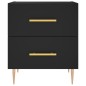 vidaXL Nachttisch Schwarz 40x35x47,5 cm Holzwerkstoff vidaXL Nachttisch Schwarz 40x35x47,5 cm Holzwerkstoff