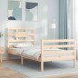 vidaXL Massivholzbett mit Kopfteil 100x200 cm vidaXL Massivholzbett mit Kopfteil 100x200 cm