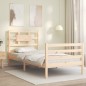 vidaXL Massivholzbett mit Kopfteil 100x200 cm vidaXL Massivholzbett mit Kopfteil 100x200 cm