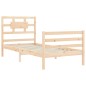 vidaXL Massivholzbett mit Kopfteil 100x200 cm vidaXL Massivholzbett mit Kopfteil 100x200 cm
