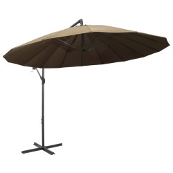 vidaXL Ampelschirm Taupe 3 m Aluminium-Mast