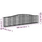 vidaXL Gabionen mit Hochbogen 8 Stk. 400x30x80/100cm Verzinktes Eisen vidaXL Gabionen mit Hochbogen 8 Stk. 400x30x80/100cm Verzinktes Eisen