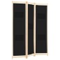 vidaXL 3-teiliger Raumteiler Schwarz 120 x 170 x 4 cm Stoff vidaXL 3-teiliger Raumteiler Schwarz 120 x 170 x 4 cm Stoff