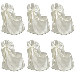 vidaXL Stuhlhussen für Hochzeit Bankett 12 Stk. Creme