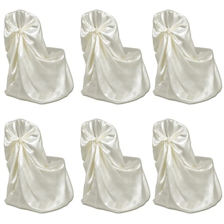 vidaXL Stuhlhussen für Hochzeit Bankett 12 Stk. Creme