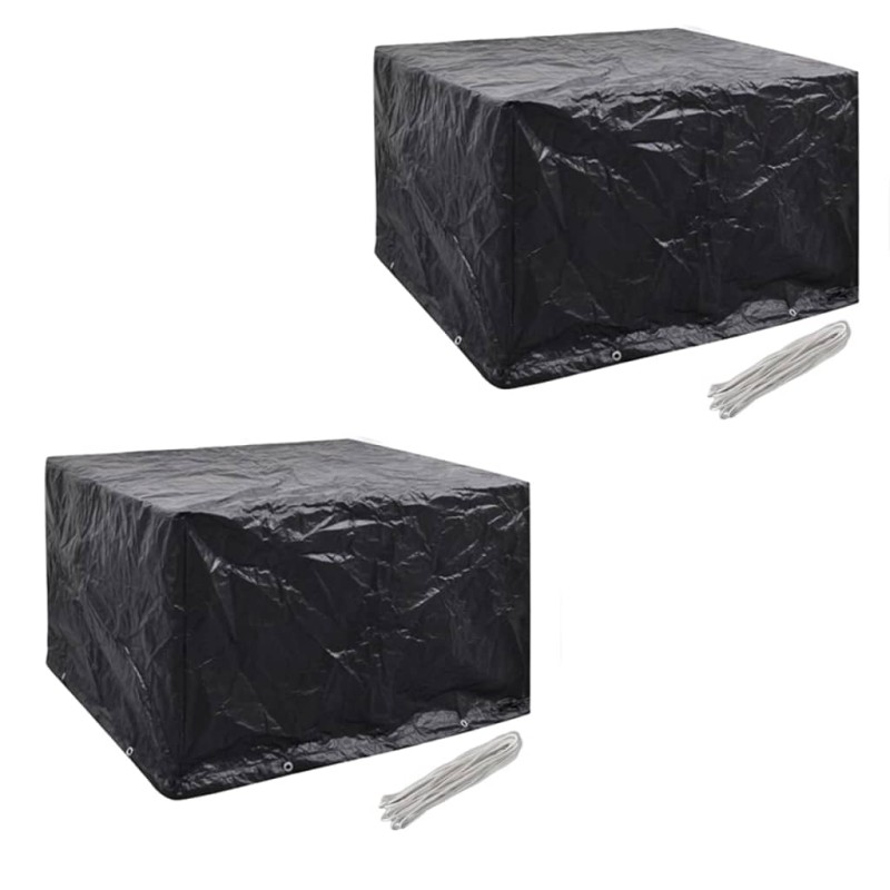 vidaXL Gartenmöbel-Abdeckungen 2 Stk. 4 Personen Poly Rattan 8 Ösen vidaXL Gartenmöbel-Abdeckungen 2 Stk. 4 Personen Poly Rattan 8 Ösen