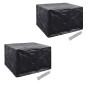 vidaXL Gartenmöbel-Abdeckungen 2 Stk. 4 Personen Poly Rattan 8 Ösen vidaXL Gartenmöbel-Abdeckungen 2 Stk. 4 Personen Poly Rattan 8 Ösen