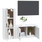 vidaXL 2-tlg. TV-Schrank-Set Weiß Holzwerkstoff vidaXL 2-tlg. TV-Schrank-Set Weiß Holzwerkstoff