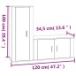 vidaXL 2-tlg. TV-Schrank-Set Weiß Holzwerkstoff vidaXL 2-tlg. TV-Schrank-Set Weiß Holzwerkstoff