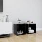 vidaXL TV-Schränke 2 Stk. Schwarz 37x35x37 cm Holzwerkstoff vidaXL TV-Schränke 2 Stk. Schwarz 37x35x37 cm Holzwerkstoff