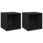 vidaXL TV-Schränke 2 Stk. Schwarz 37x35x37 cm Holzwerkstoff vidaXL TV-Schränke 2 Stk. Schwarz 37x35x37 cm Holzwerkstoff