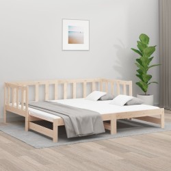 vidaXL Tagesbett Ausziehbar 2x(90x190) cm Massivholz Kiefer