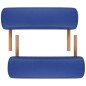 vidaXL Massageliege Klappbar 2-Zonen mit Holzgestell Blau vidaXL Massageliege Klappbar 2-Zonen mit Holzgestell Blau