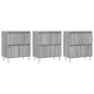 Sideboards 3 Stk. Grau Sonoma Holzwerkstoff Sideboards 3 Stk. Grau Sonoma Holzwerkstoff