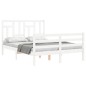 vidaXL Massivholzbett mit Kopfteil Weiß 140x190 cm vidaXL Massivholzbett mit Kopfteil Weiß 140x190 cm