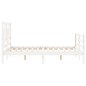 vidaXL Massivholzbett mit Kopfteil Weiß 140x190 cm vidaXL Massivholzbett mit Kopfteil Weiß 140x190 cm