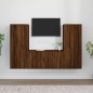 vidaXL 3-tlg. TV-Schrank-Set Braun Eichen-Optik Holzwerkstoff vidaXL 3-tlg. TV-Schrank-Set Braun Eichen-Optik Holzwerkstoff