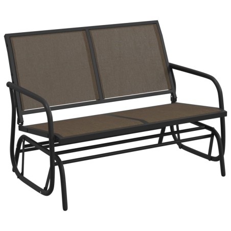 vidaXL Garten-Schaukelbank Braun 120,5x76x86,5 cm Textilen & Stahl