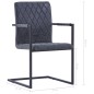Freischwinger 6 Stk. Schwarz Kunstleder Freischwinger 6 Stk. Schwarz Kunstleder