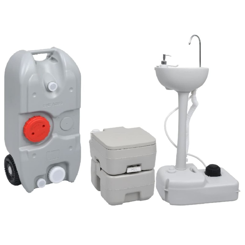 vidaXL Tragbare Campingtoilette mit Waschbecken und Wasserbehälter vidaXL Tragbare Campingtoilette mit Waschbecken und Wasserbehälter