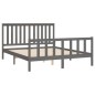 vidaXL Massivholzbett mit Kopfteil Grau 150x200cm Kiefer vidaXL Massivholzbett mit Kopfteil Grau 150x200cm Kiefer