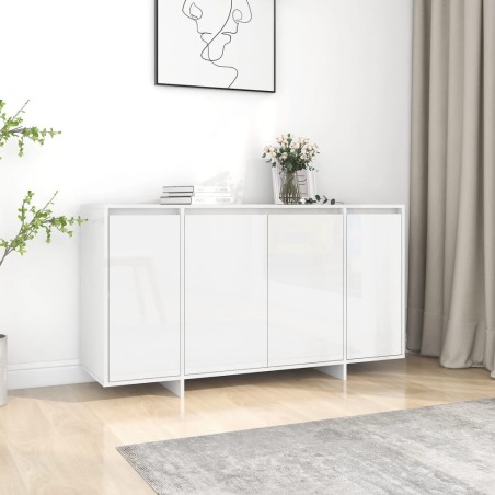vidaXL Sideboard Hochglanz-Weiß 135x41x75 cm Holzwerkstoff