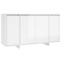 vidaXL Sideboard Hochglanz-Weiß 135x41x75 cm Holzwerkstoff vidaXL Sideboard Hochglanz-Weiß 135x41x75 cm Holzwerkstoff