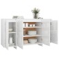 vidaXL Sideboard Hochglanz-Weiß 135x41x75 cm Holzwerkstoff vidaXL Sideboard Hochglanz-Weiß 135x41x75 cm Holzwerkstoff