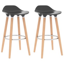 vidaXL Barhocker 2 Stk. Anthrazit