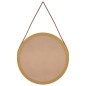 vidaXL Wandspiegel mit Riemen Golden Ø 45 cm vidaXL Wandspiegel mit Riemen Golden Ø 45 cm