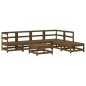 vidaXL 7-tlg. Garten-Lounge-Set mit Kissen Honigbraun Massivholz vidaXL 7-tlg. Garten-Lounge-Set mit Kissen Honigbraun Massivholz