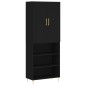 Highboard Schwarz 69,5x34x180 cm Holzwerkstoff Highboard Schwarz 69,5x34x180 cm Holzwerkstoff