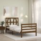 vidaXL Massivholzbett mit Kopfteil Honigbraun 90x200 cm vidaXL Massivholzbett mit Kopfteil Honigbraun 90x200 cm