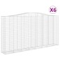 vidaXL Gabionen mit Hochbogen 6 Stk. 400x50x200/220cm Verzinktes Eisen vidaXL Gabionen mit Hochbogen 6 Stk. 400x50x200/220cm Verzinktes Eisen