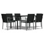 vidaXL 7-tlg. Garten-Essgruppe mit Kissen Poly Rattan und Stahl vidaXL 7-tlg. Garten-Essgruppe mit Kissen Poly Rattan und Stahl