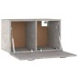 vidaXL Wandschrank Betongrau 60x36,5x35 cm Holzwerkstoff vidaXL Wandschrank Betongrau 60x36,5x35 cm Holzwerkstoff