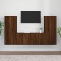 vidaXL 3-tlg. TV-Schrank-Set Braun Eichen-Optik Holzwerkstoff vidaXL 3-tlg. TV-Schrank-Set Braun Eichen-Optik Holzwerkstoff